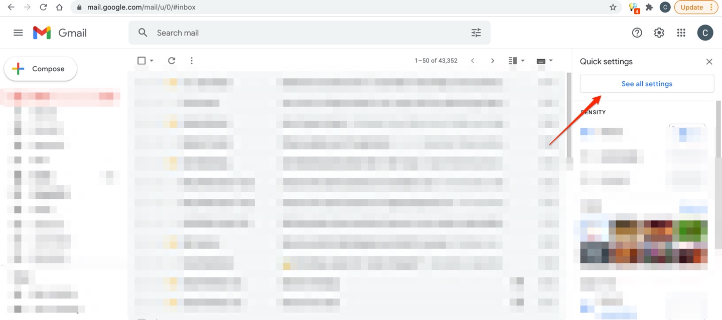 printscren of gmail